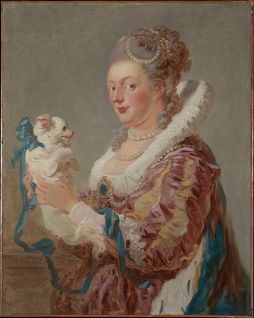 Marie Emilie Coignet de Courson (1716–1806) with a Dog — Jean Honoré Fragonard