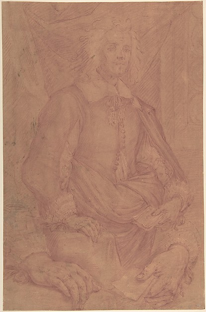 Study for a Three-Quarter-Length Portrait of a Gentleman (recto), Study of a Clothed Figure and a Foot (verso) — Mario Balassi