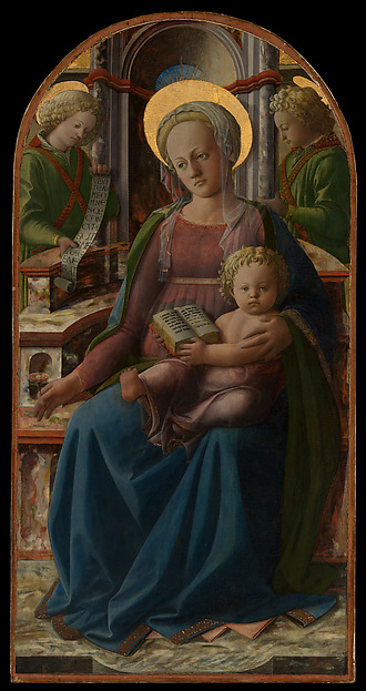 Madonna and Child Enthroned with Two Angels — Fra Filippo Lippi
