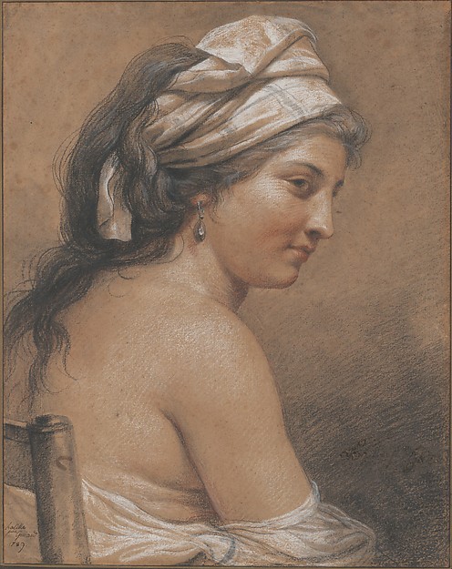 Study of a Seated Woman Seen from Behind (Marie-Gabrielle Capet) — Adélaïde Labille-Guiard