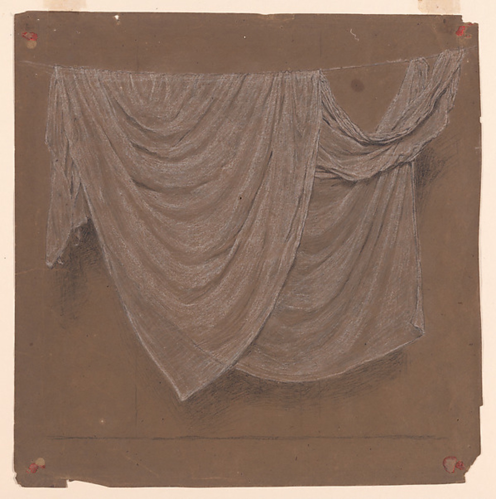 Drapery Study for "Battledore" (recto); Two Women (verso) — Albert Joseph Moore
