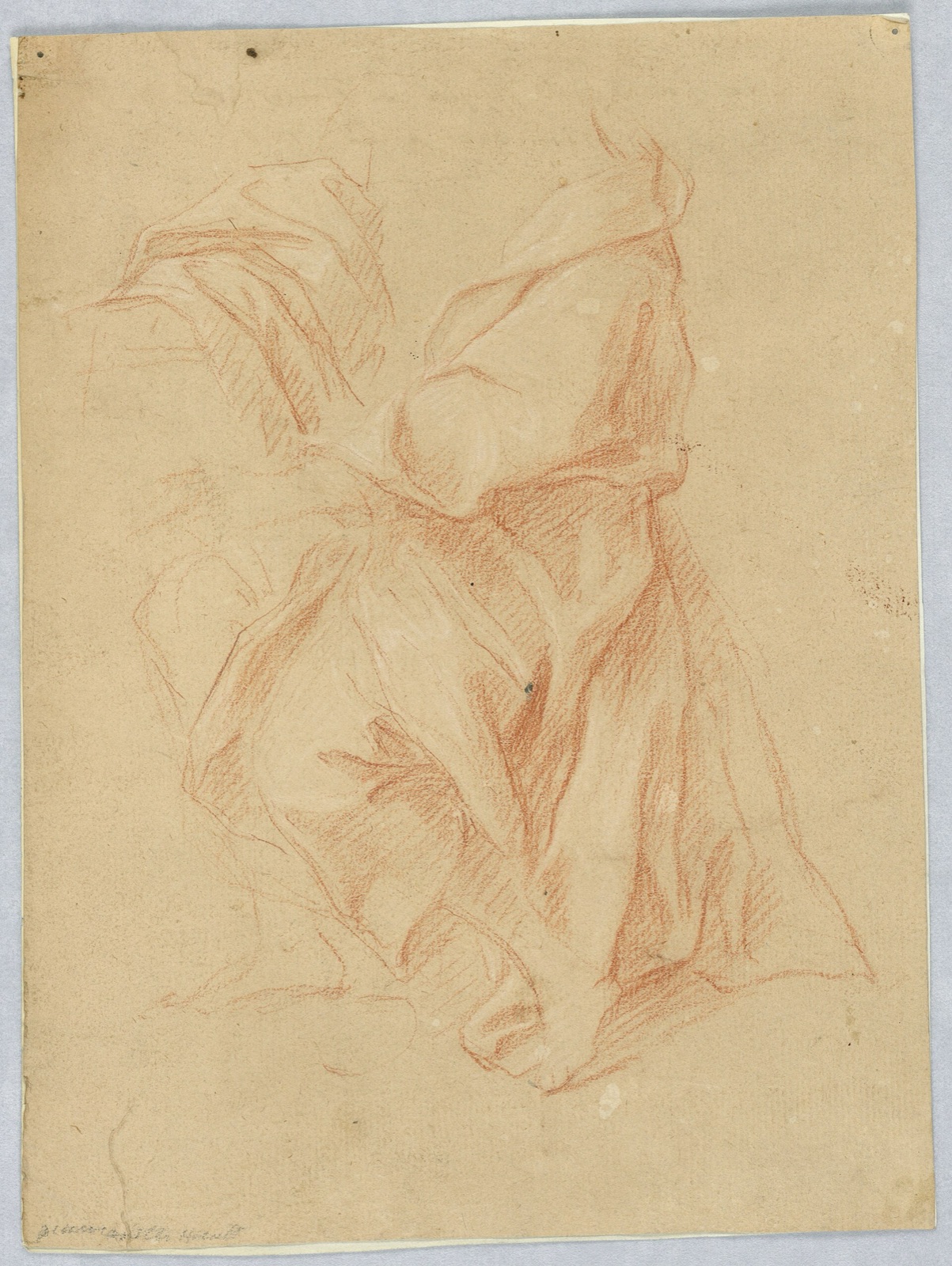 Drawing, Study of a Figure with Heavy Drapery, 17th–19th century (CH 18120749) — Unknown artist