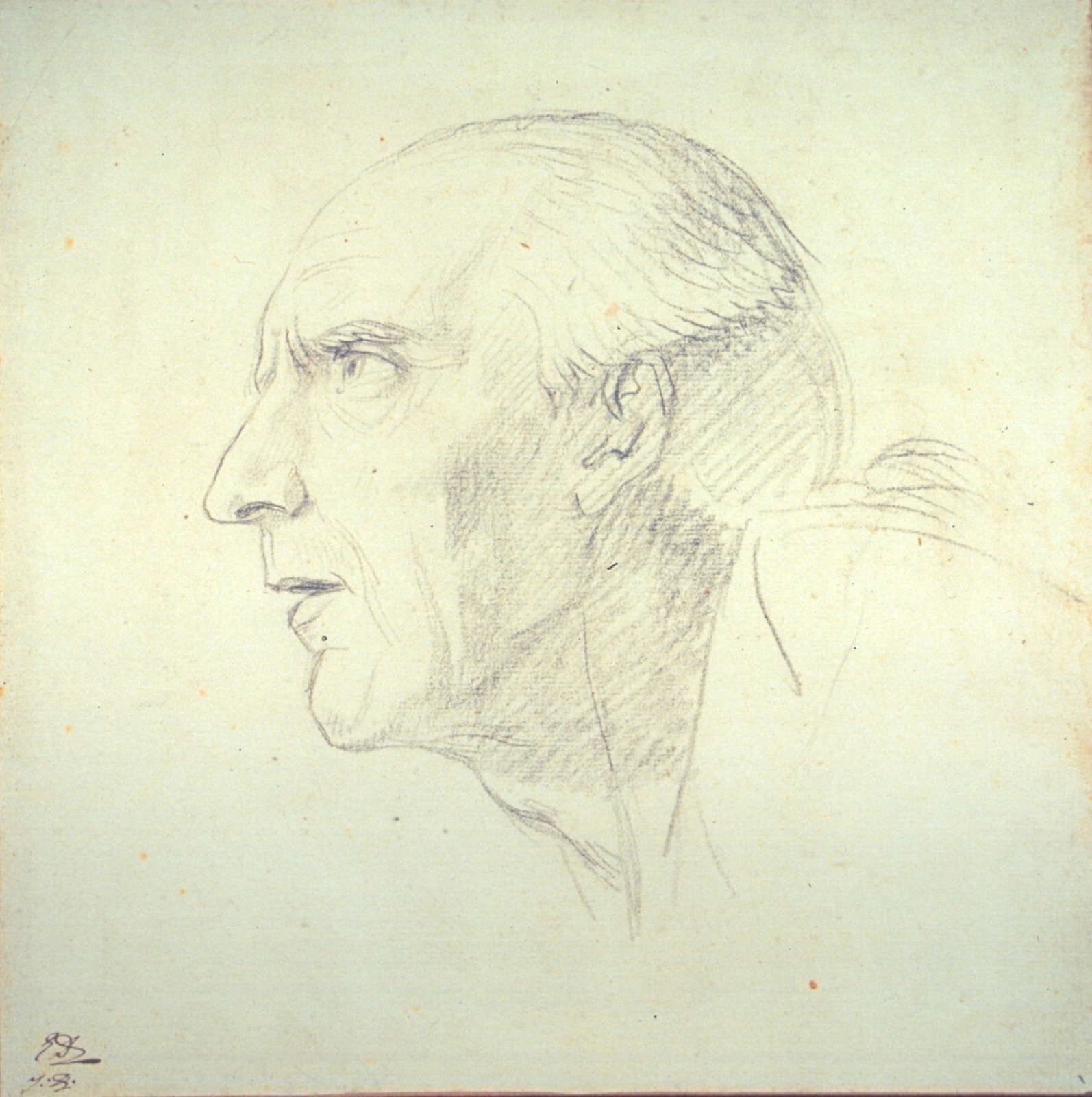 Head of an Old Man in Profile — Jacques-Louis David