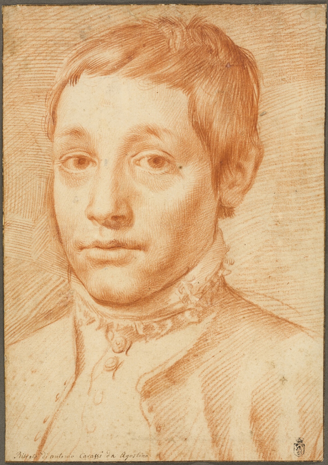 Portrait of the Artist's Son, Antonio Carracci — Agostino Carracci