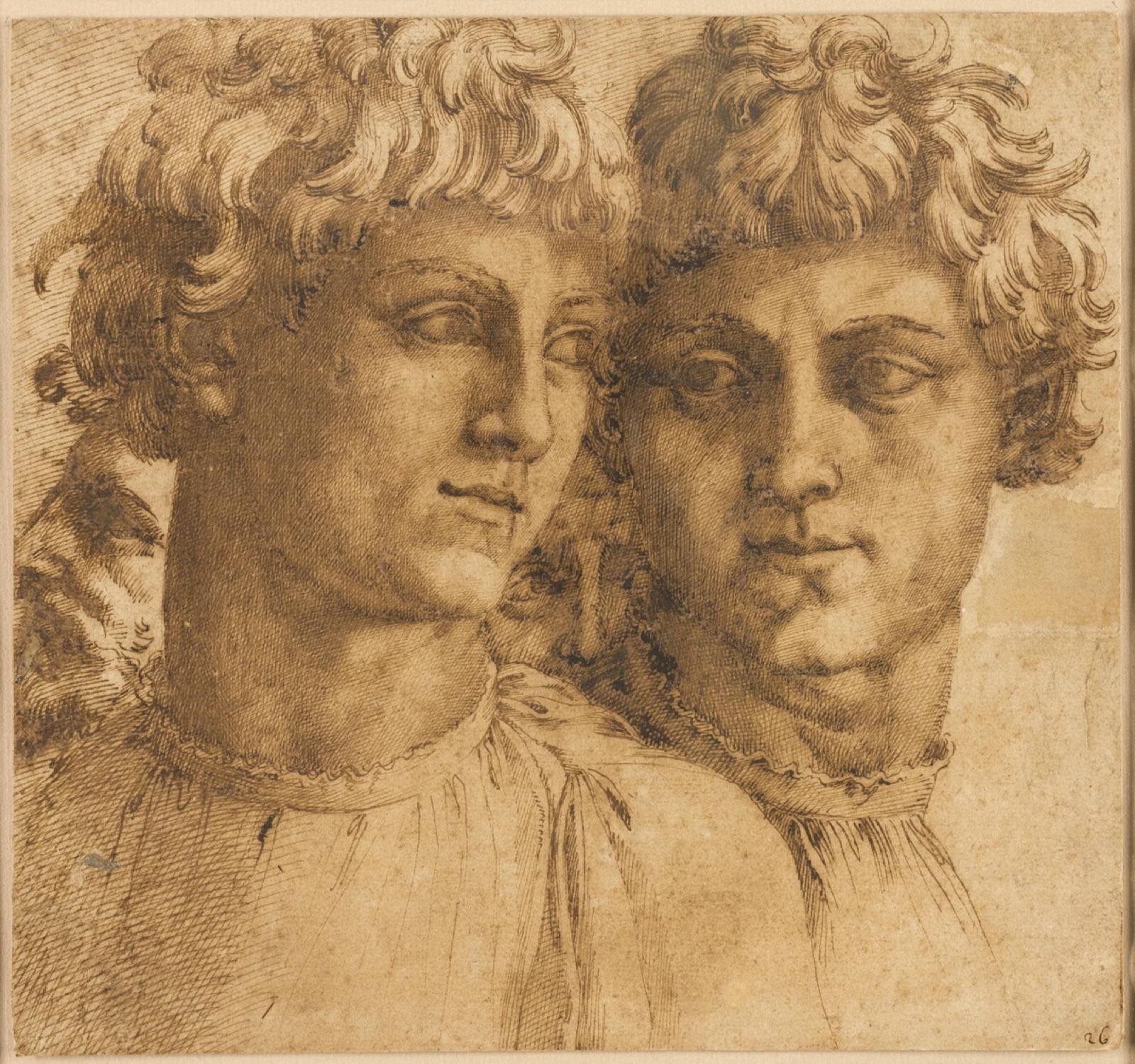 Two Studies of the Head of a Youth — Baccio Bandinelli