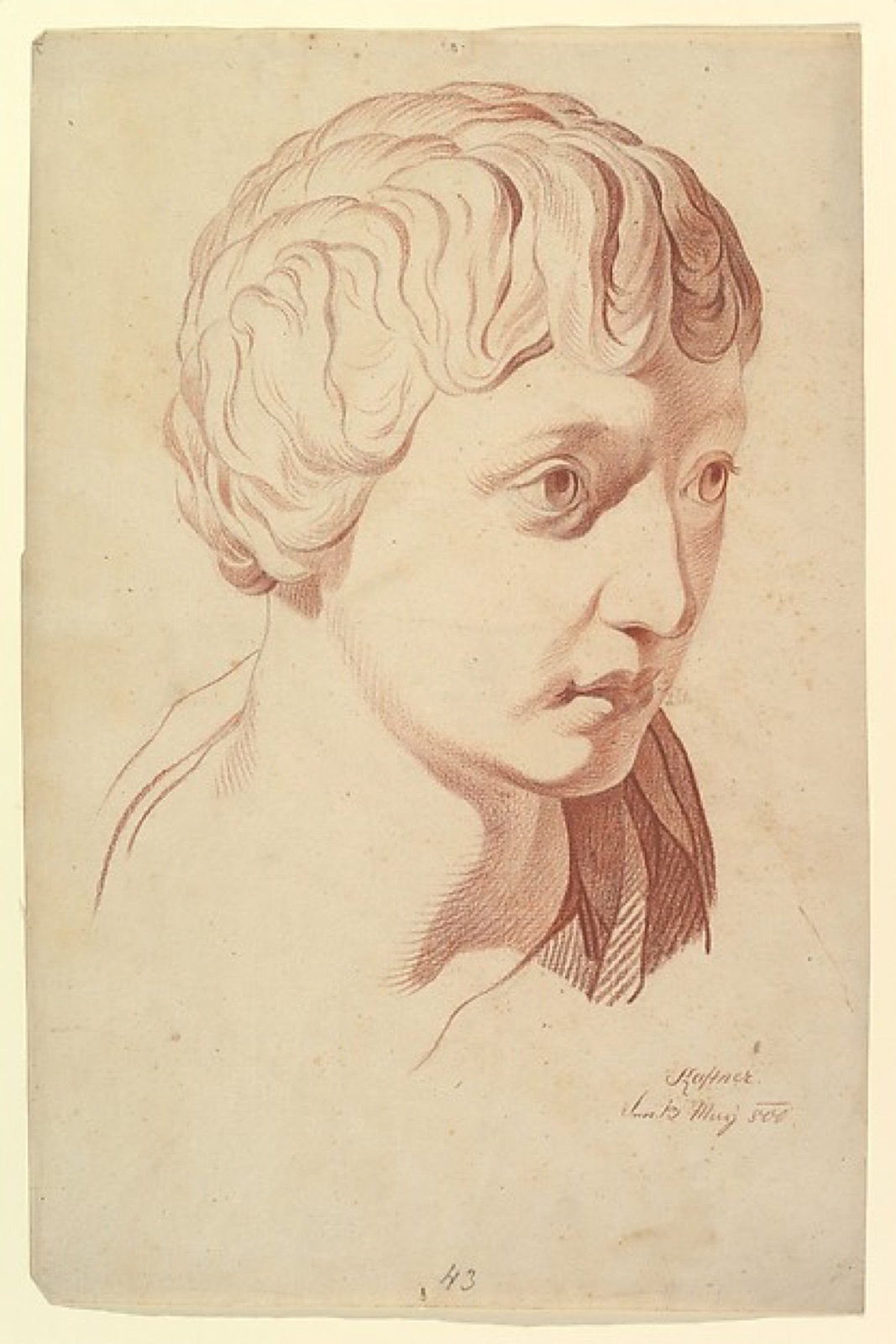 Idealized Head Looking Right, copied after the Antique — Johann Evangelist Kastner
