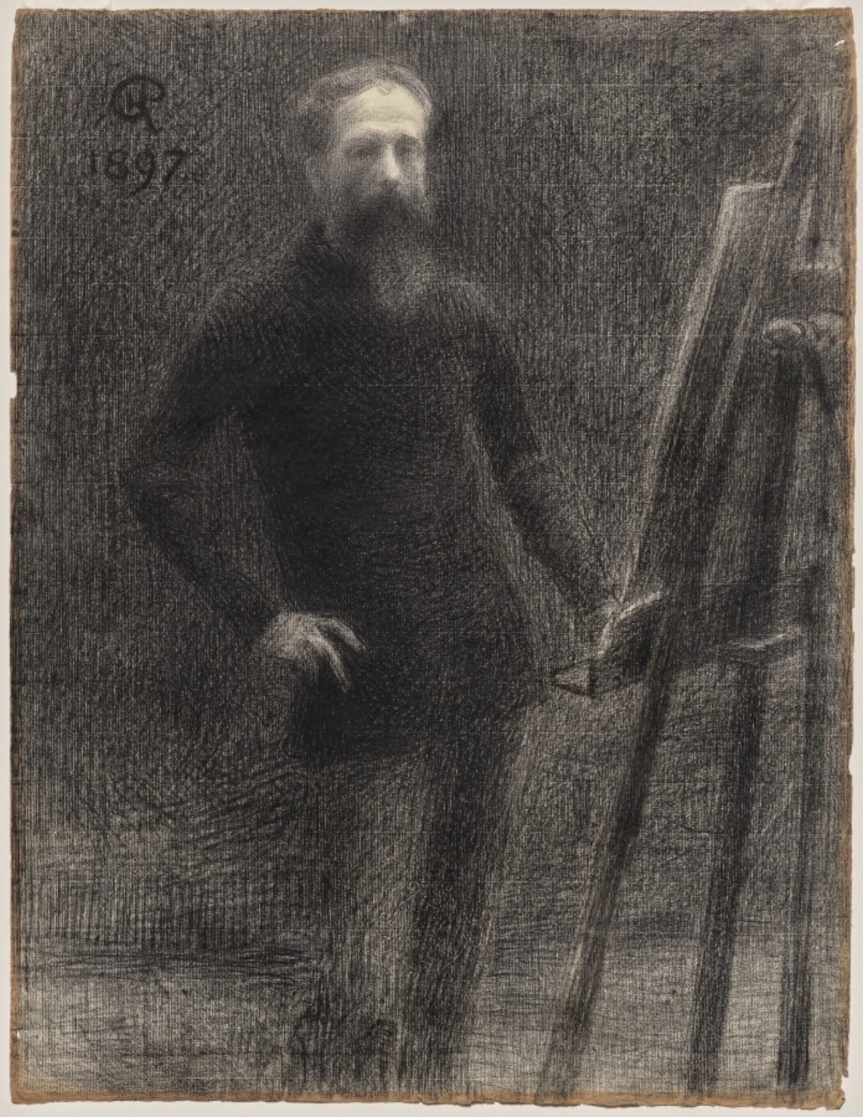 Self-Portrait at Easel — Hippolyte Petitjean