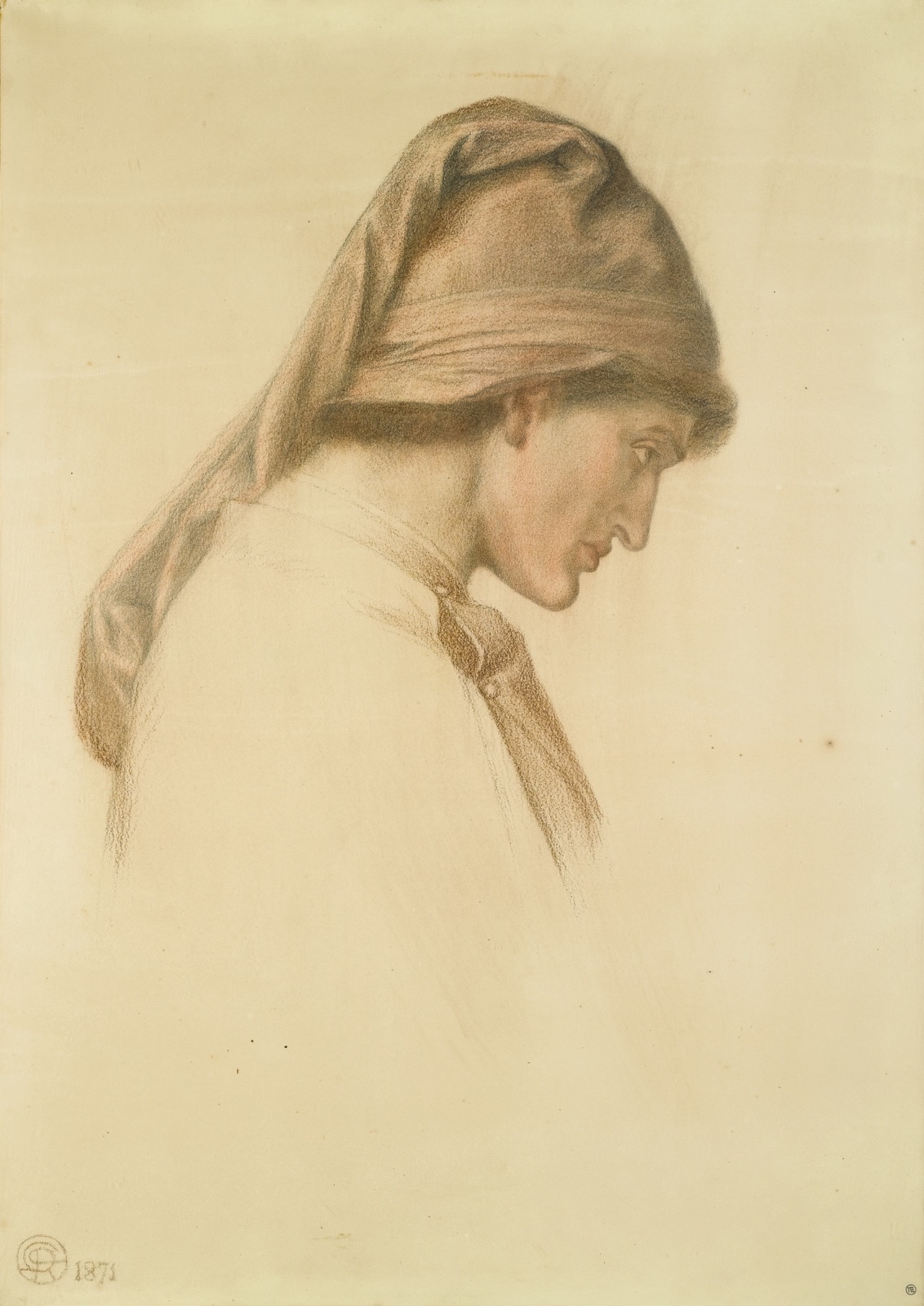 Dante Gabriel Rossetti - Study for the Head of Dante — Dante Gabriel Rossetti