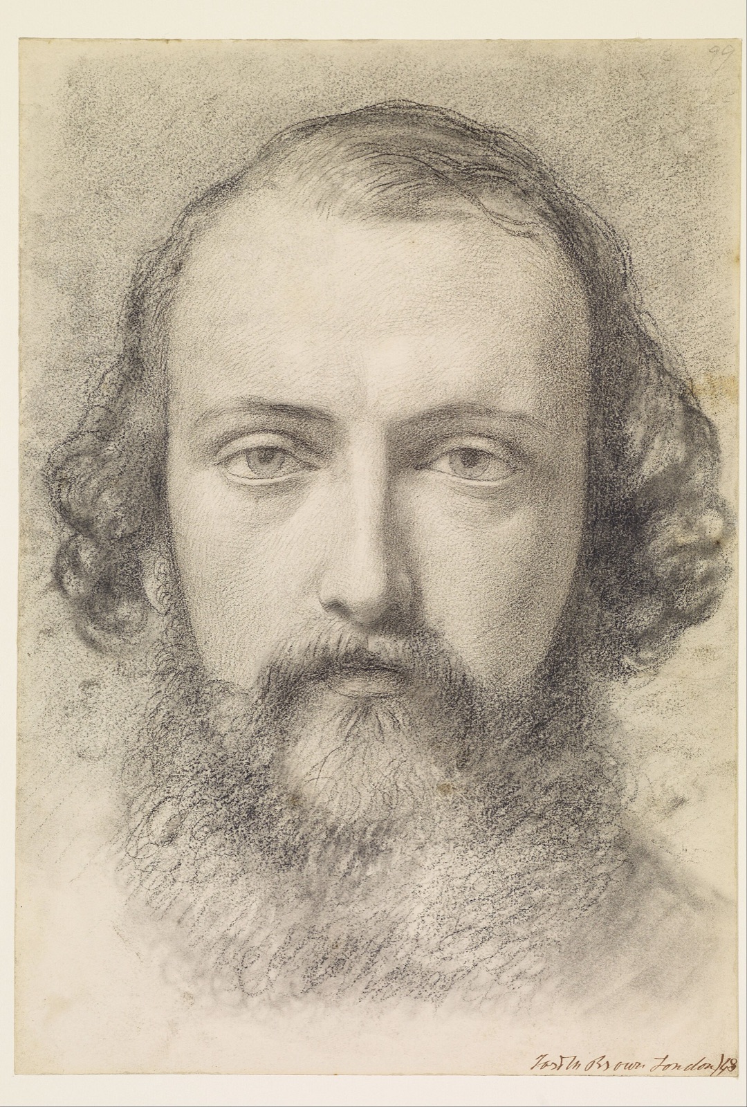 Ford Madox Brown - Portrait- Head Study of Daniel Casey (Full-Face) - Google Art Project — Ford Madox Brown