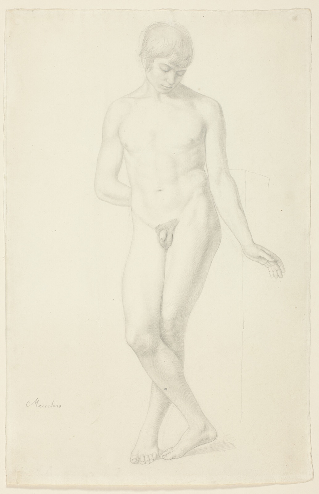 Study of a Standing Nude Youth — Julius Schnorr von Carolsfeld