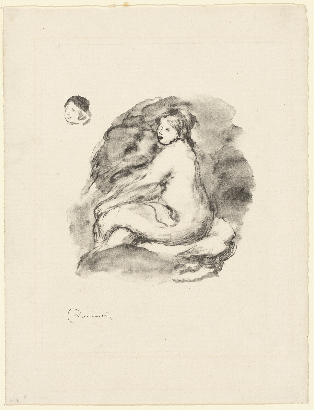 Study of a Seated Nude Woman, variant — Pierre Auguste Renoir