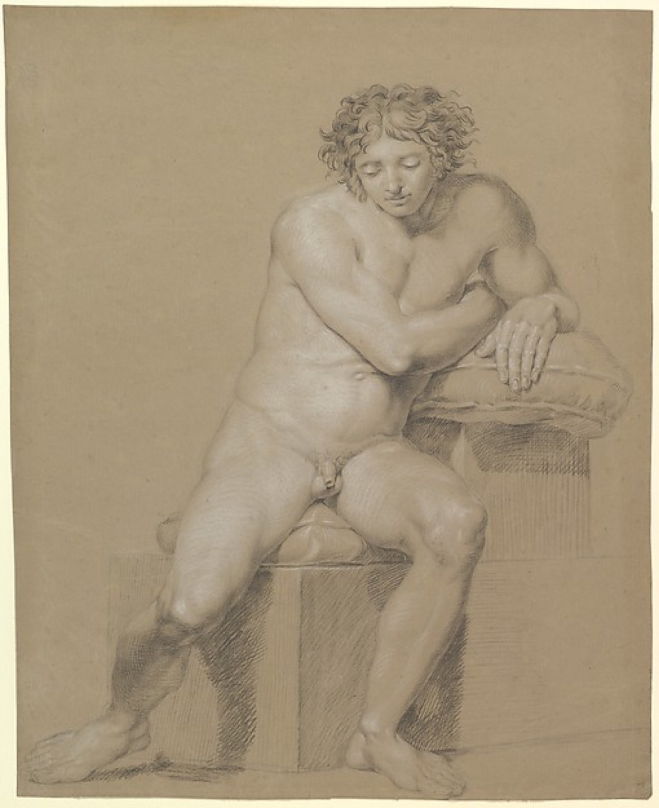 Study of a Seated Male Nude — Philipp Otto Runge