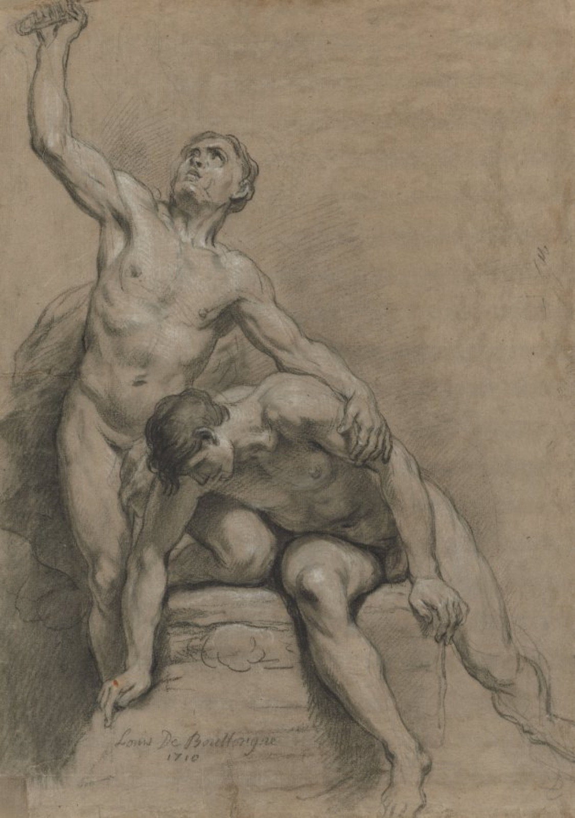 Two Male Nudes — Louis de Boullogne