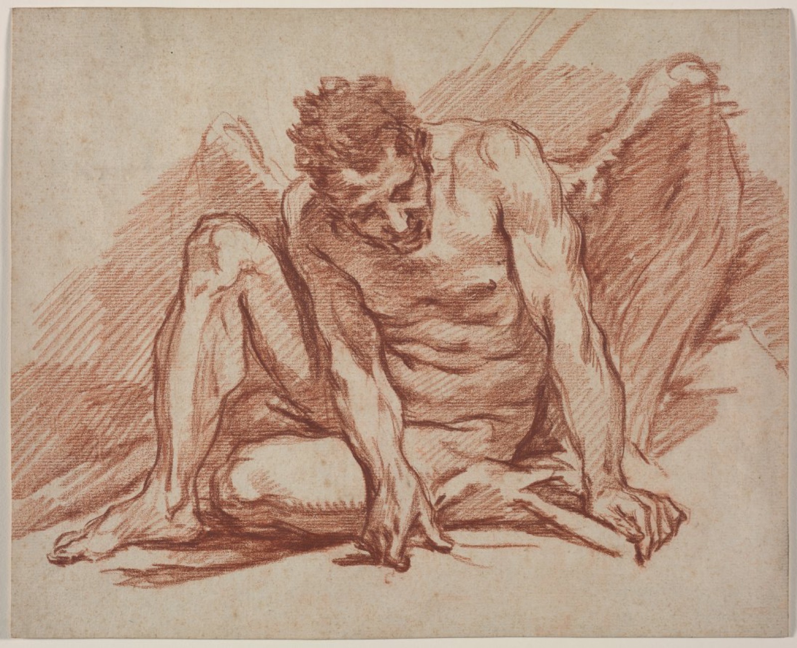Male Academy with Wings — François Boucher