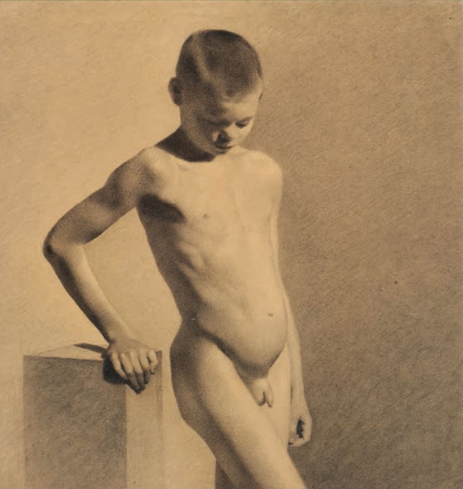 Academy figure drawing of a boy (Hammershøi) — Vilhelm Hammershøi