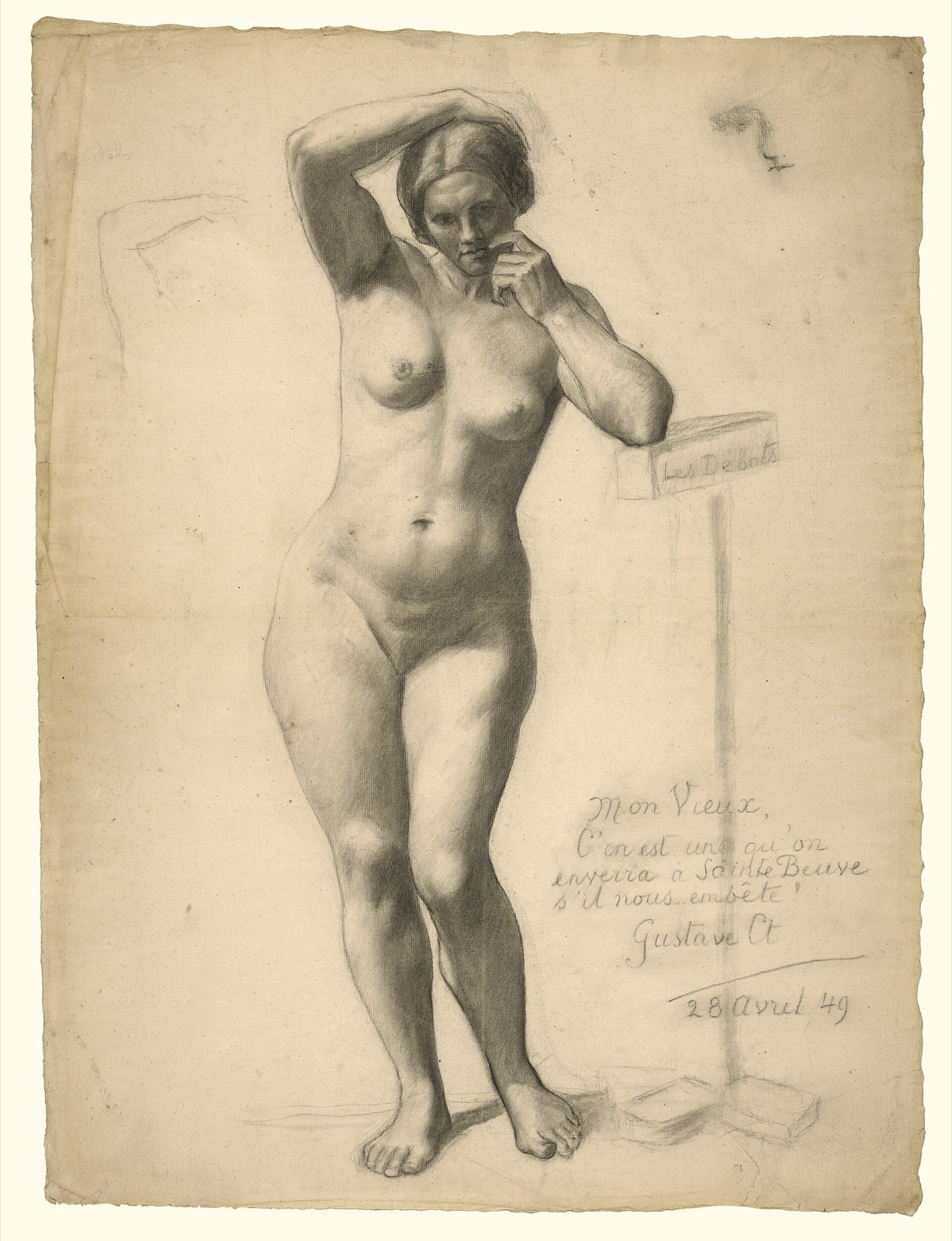 Courbet - Standing Female Nude, 90.GB.134 — Gustave Courbet