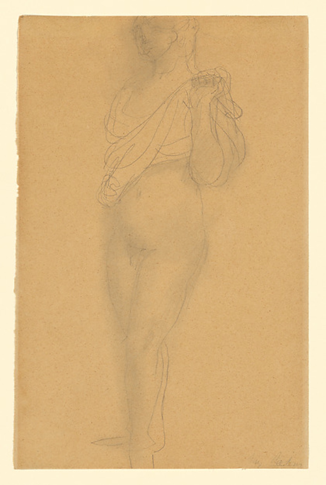 Study of a Nude with Drapery — Auguste Rodin