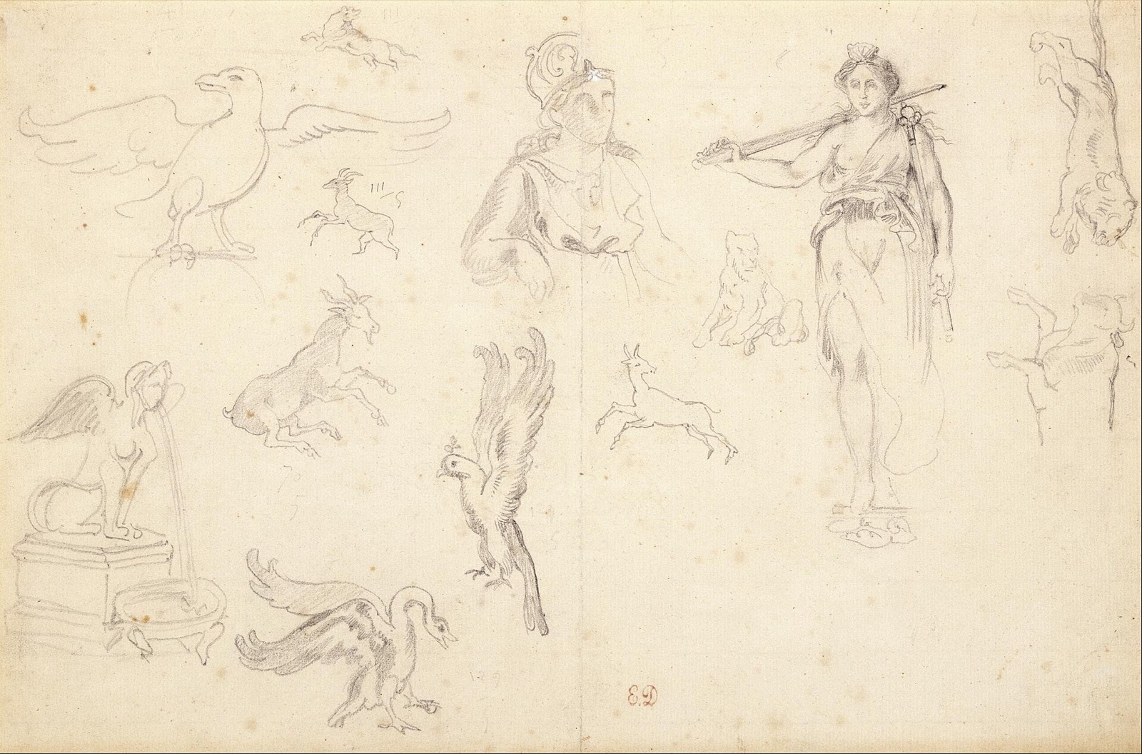 Eugène Delacroix - Animal and Figure Studies - Google Art Project — Eugène Delacroix
