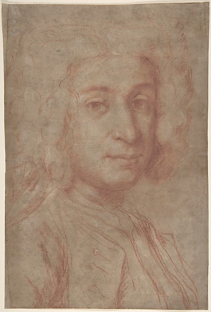 Portrait of a Man (recto); A Male Torso in Jacket and the Head of a Child (verso) — Giuseppe Ghislandi