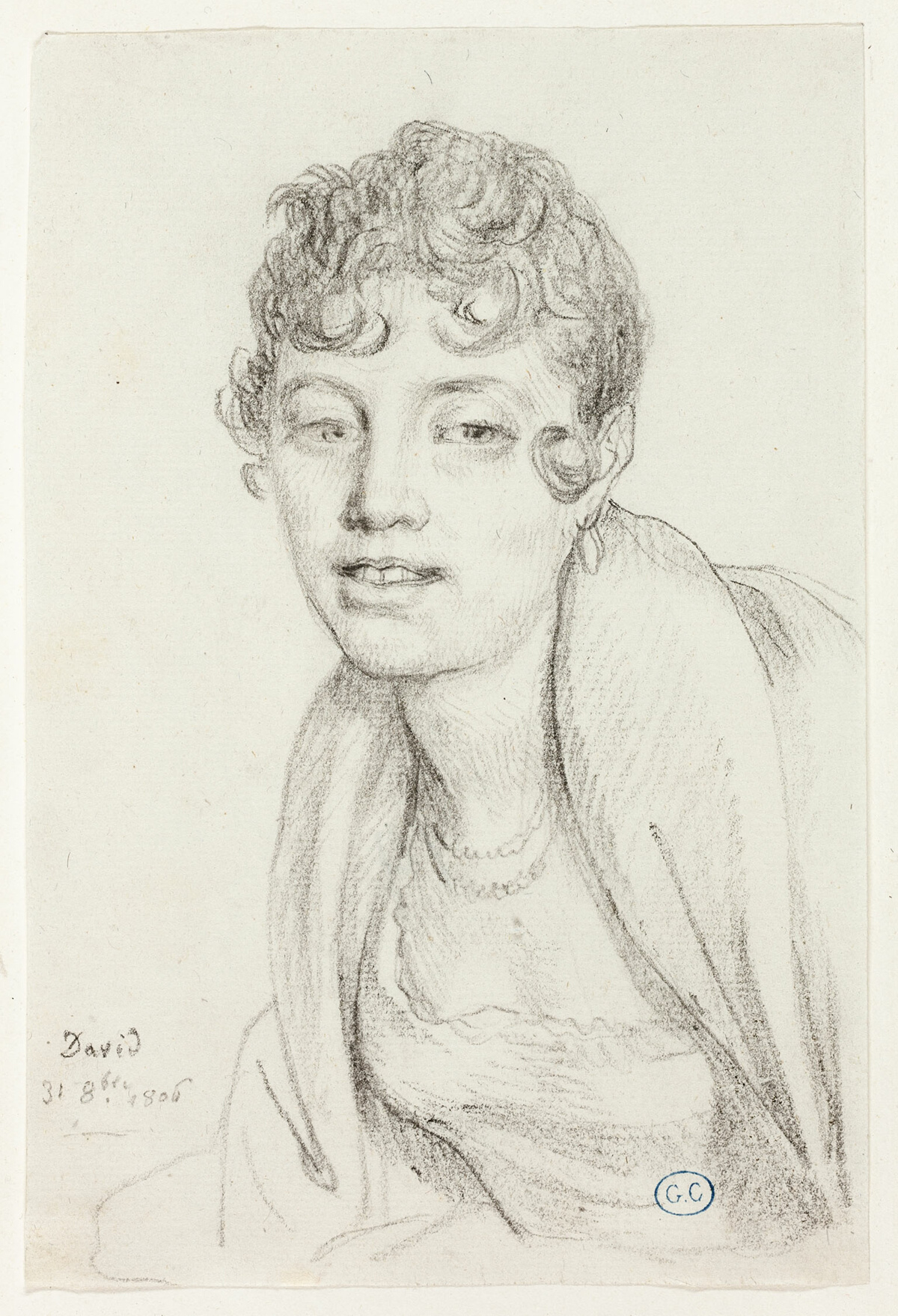 Bust of Angelique Mongez — Jacques Louis David