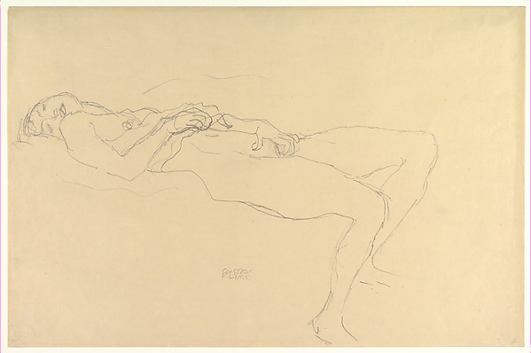 Reclining Nude — Gustav Klimt
