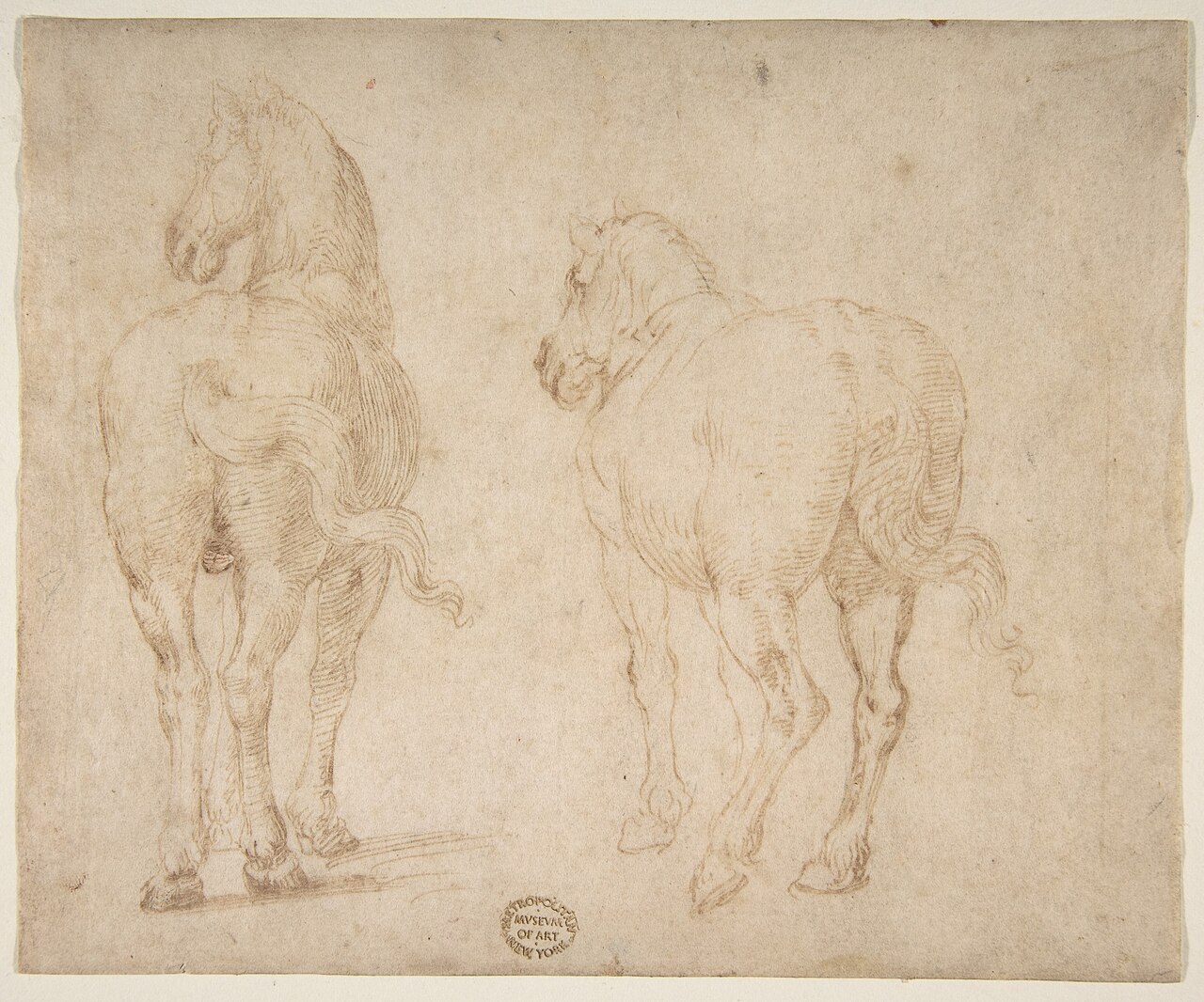 Horses. MET DP810969 — Parmigianino / Formerly attributed to Francesco Allegrini da Gubbio