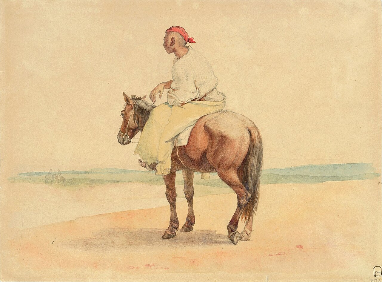1848 - Taras Shevchenko - Kazakh on horseback - — Taras Shevchenko