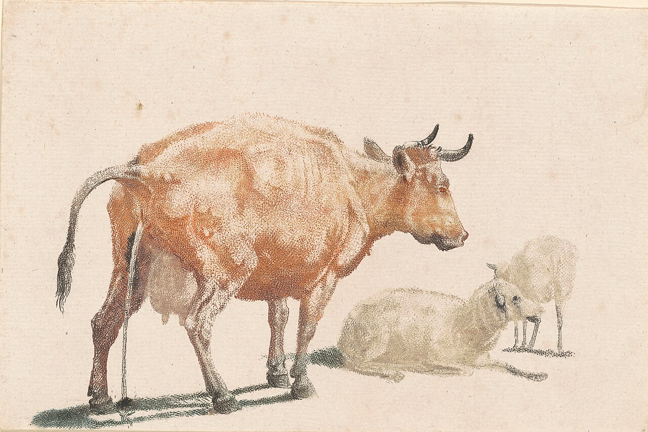 Johann Teyler, after Paulus Potter, The Pissing Cow, 1690s, NGA 124706 — Johann Teyler, after Paulus Potter