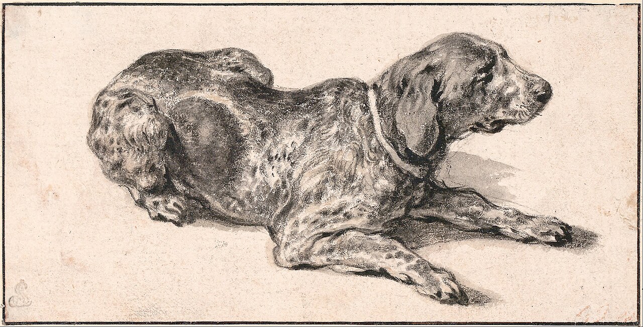 Aelbert Cuyp - Reclining Dog, c. 1645 - Google Art Project — Aelbert Cuyp
