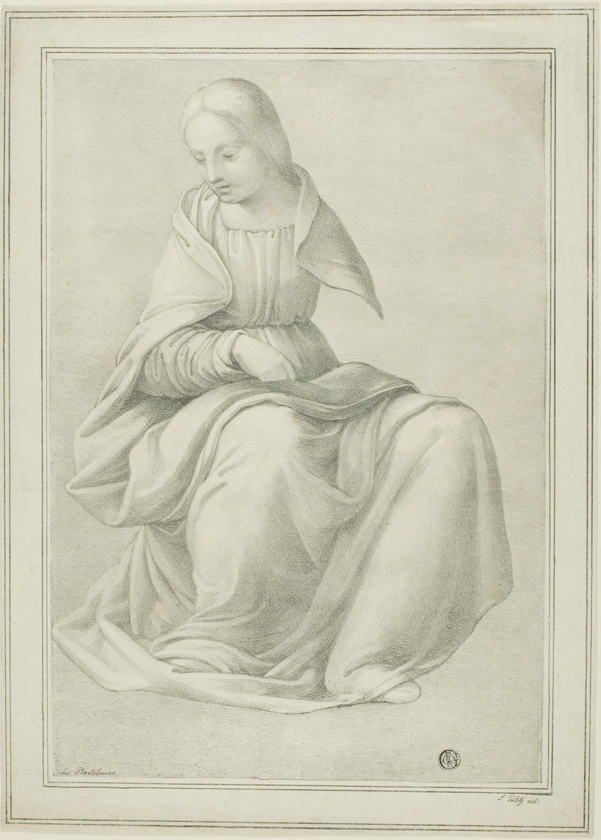 Study for Seated Figure of a Woman — Ferdinand Piloty