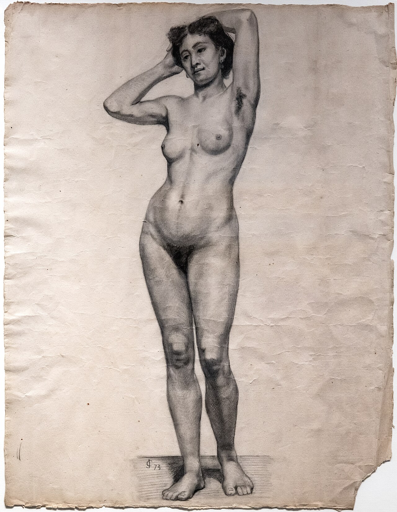 (Gaillac) Académie de nu féminin en pied - Jean-Baptiste Cariven - Musée des Beaux-Arts de Gaillac — Didier Descouens