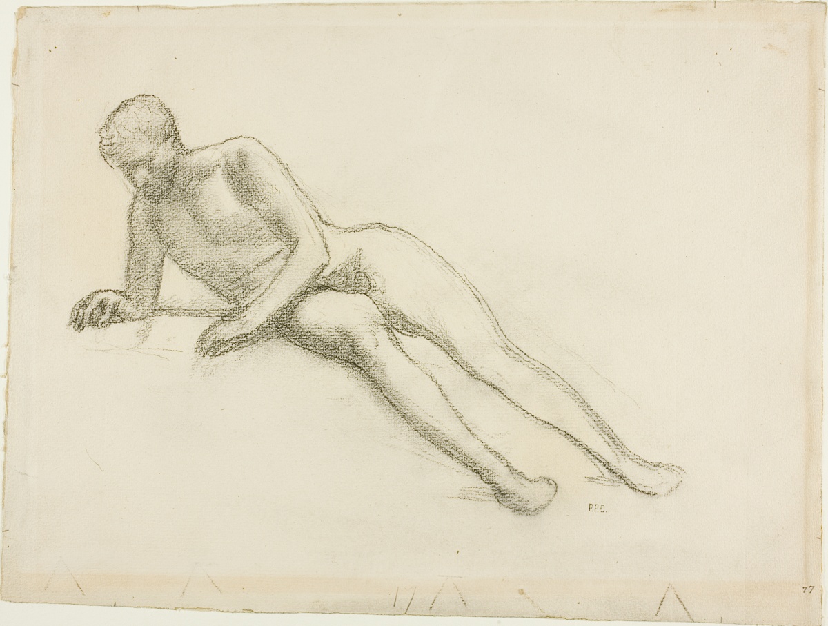 Reclining Male Nude — Pierre Puvis de Chavannes