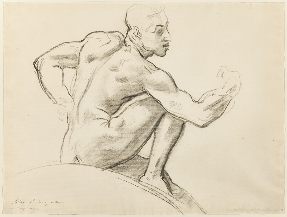 Seated Male Nude — John Singer Sargent