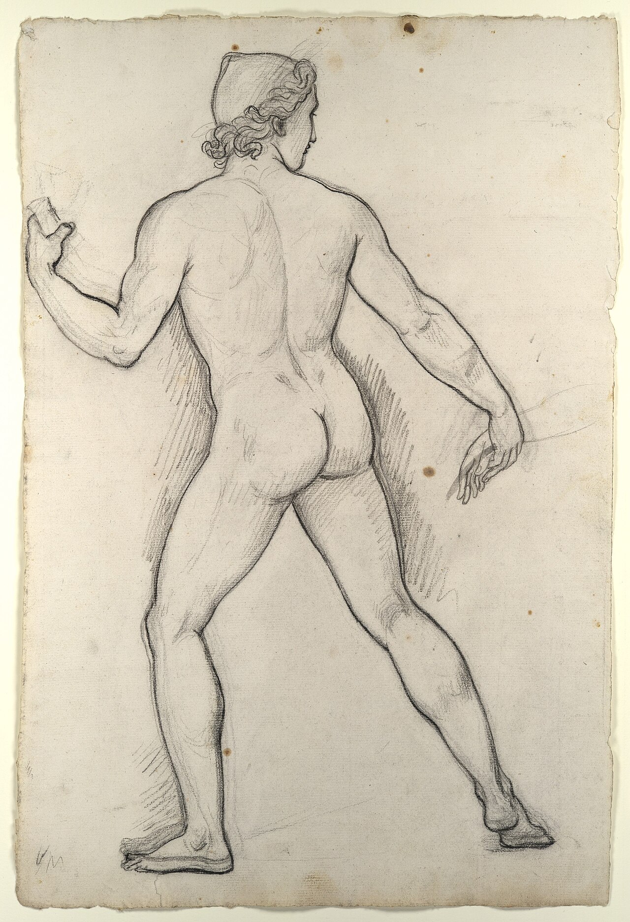 Male Nude, Study for 'Castor and Pollux Freeing Helen' MET DP119726 — Creator:Joseph-Ferdinand Lancrenon
