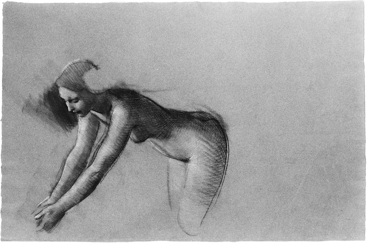 Study of Female Nude Bending on Hands and Knees MET 264988 1996.582.2 — Adolf Hirémy-Hirschl