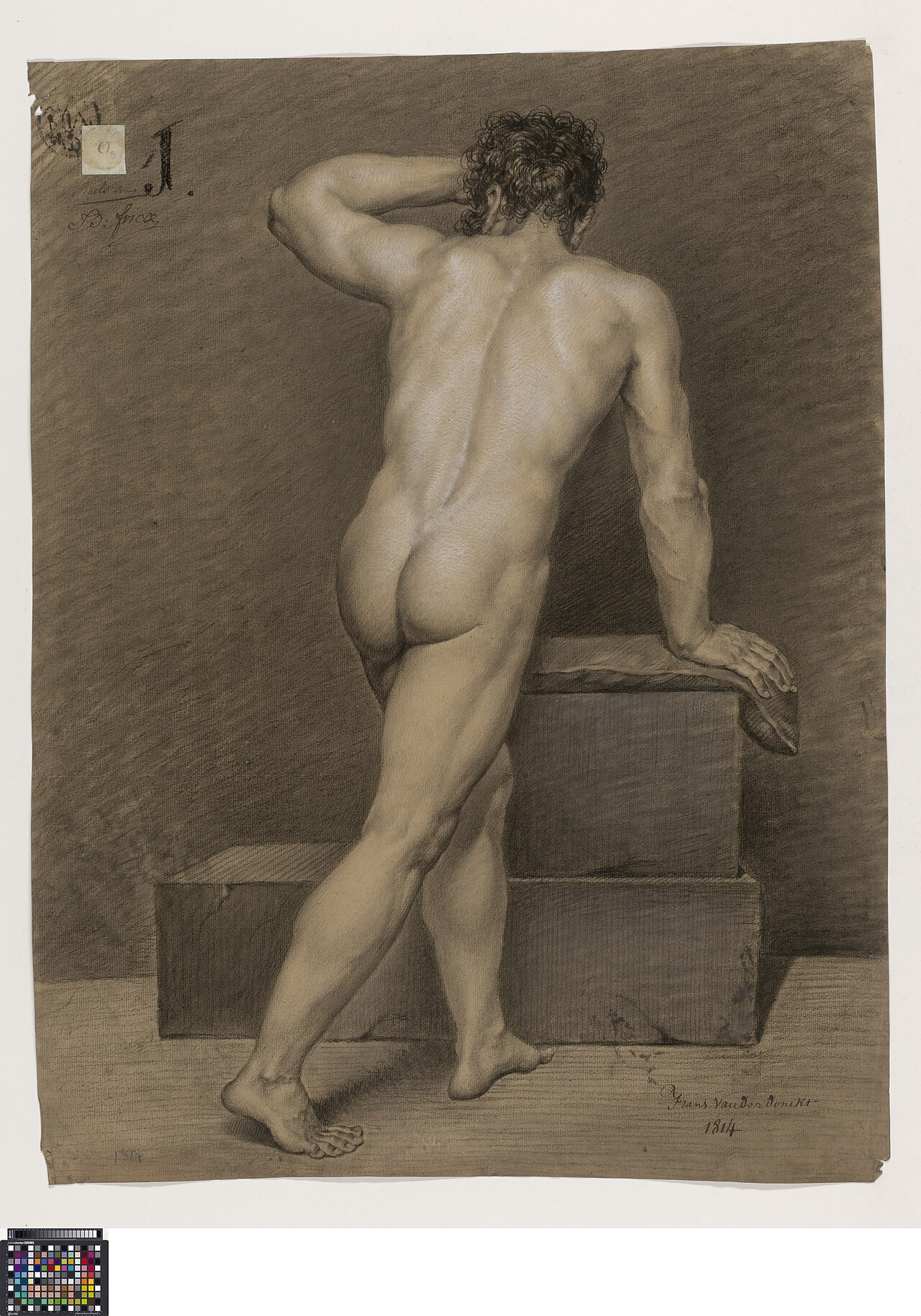 Academische studie, van op de rug gezien, 1814, Francois van der Donckt, Musea Brugge, 0014.GRO0080.II — François van der Donckt