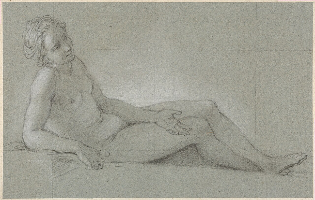 Study of a Reclining Female Nude MET DP833599 — Charles-Antoine Coypel
