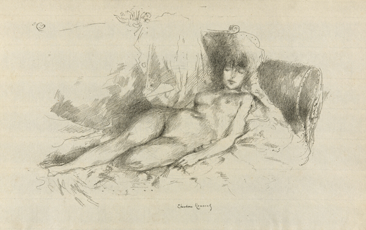 Study from the Nude, Woman Asleep — Theodore Roussel