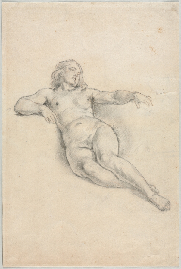 Reclining Female Nude (recto) — Artiste inconnu