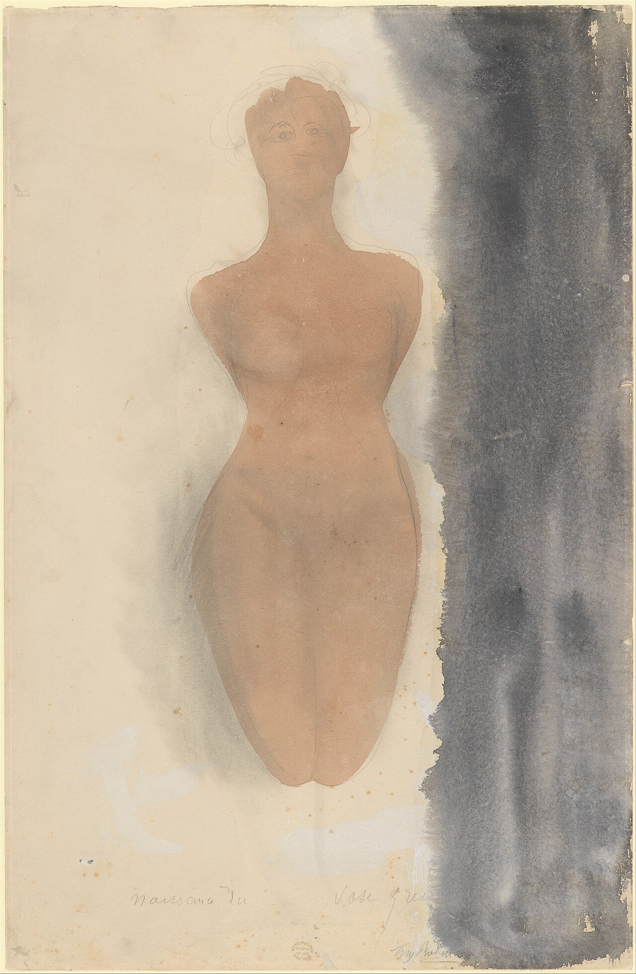 Origin of the Greek Vase (Study from a Kneeling Female Figure) MET DP216716 — Auguste Rodin
