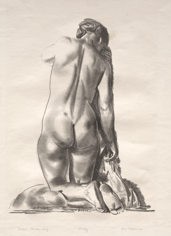 Nude Study, Woman Kneeling on a Pillow — George Bellows