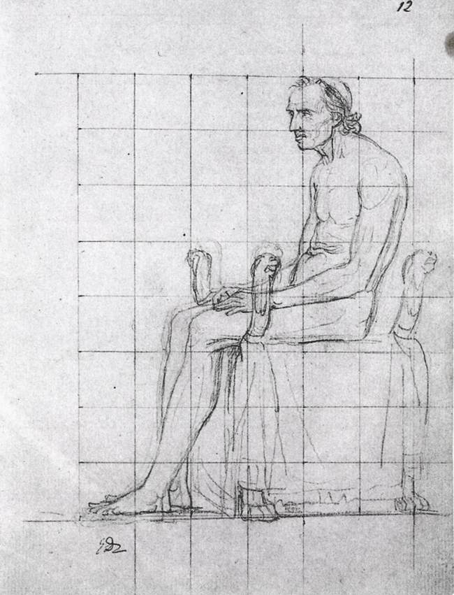 Jacques-Louis David - Nude study of Pope Pius VII - WGA06124 — Jacques-Louis David