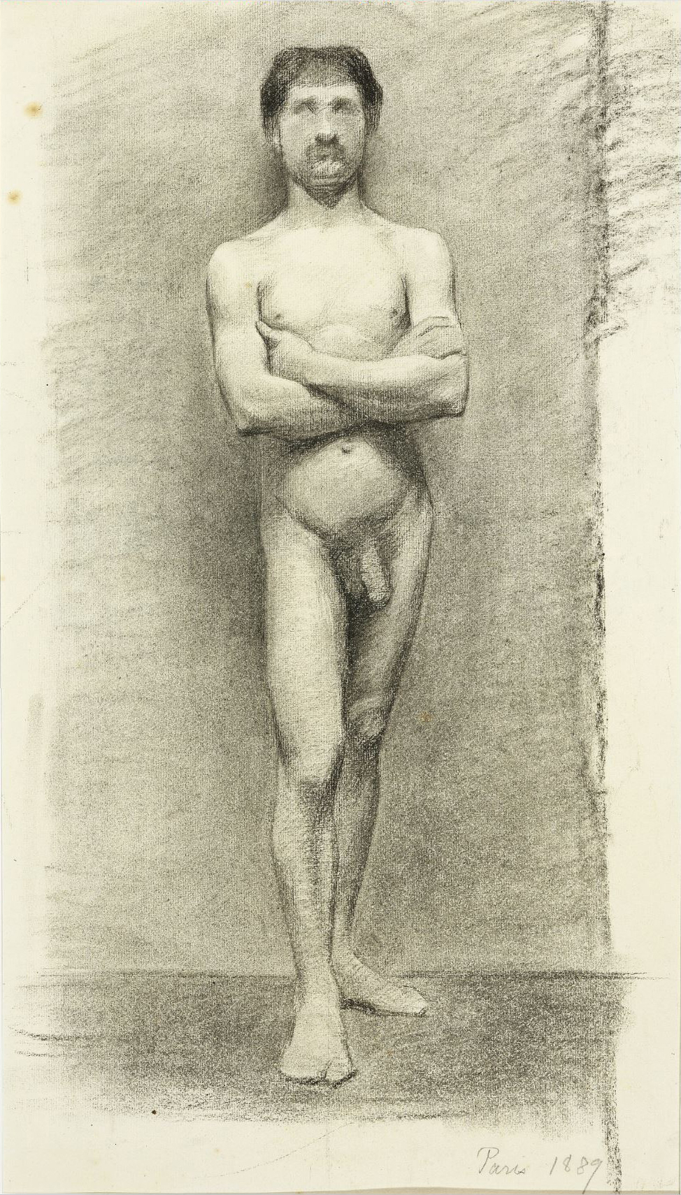 Academic male nude, 1889 (Marie Krøyer) — Marie Krøyer