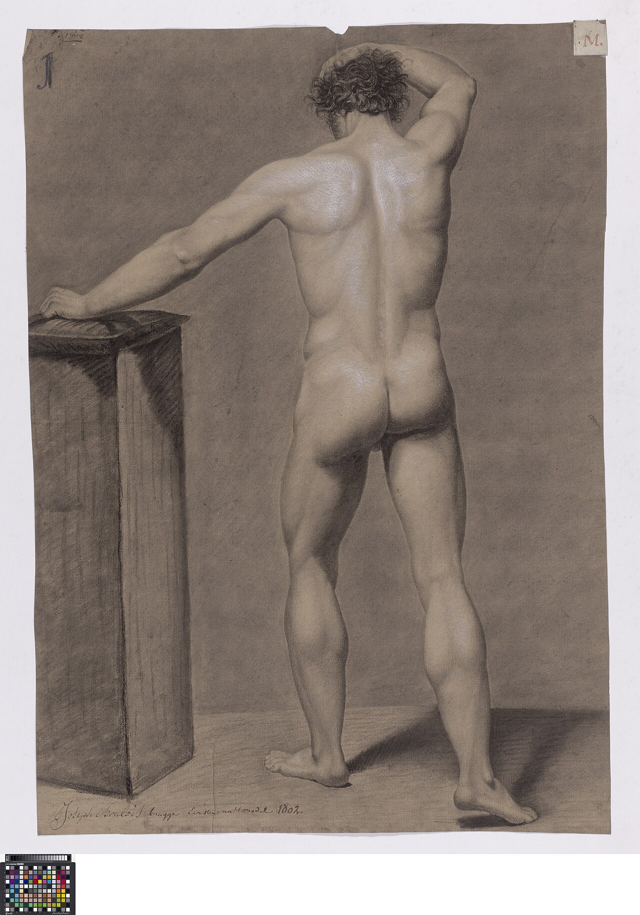 Academische studie, van op de rug gezien, 1802, Joseph Brulois, Musea Brugge, 0016.GRO0114.II — Joseph Brulois