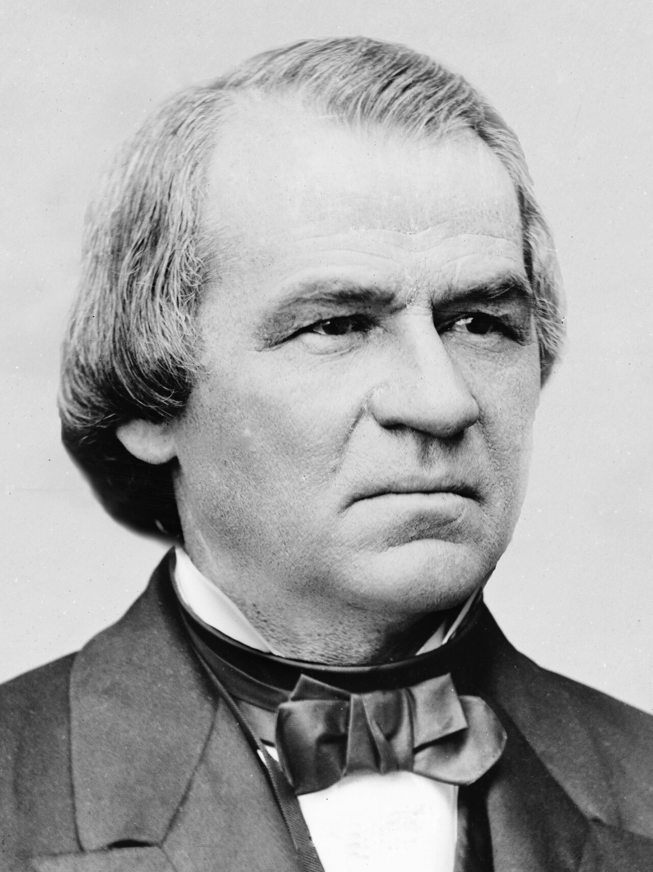 Andrew Johnson photo portrait head and shoulders (3x4 close cropped) — Mathew Benjamin Brady