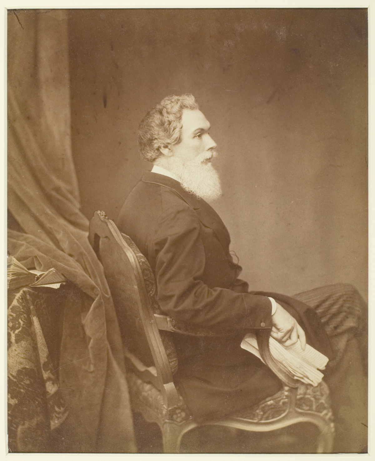 Untitled (Man in Chair, Profile) — Antoine Samuel Adam-Salomon