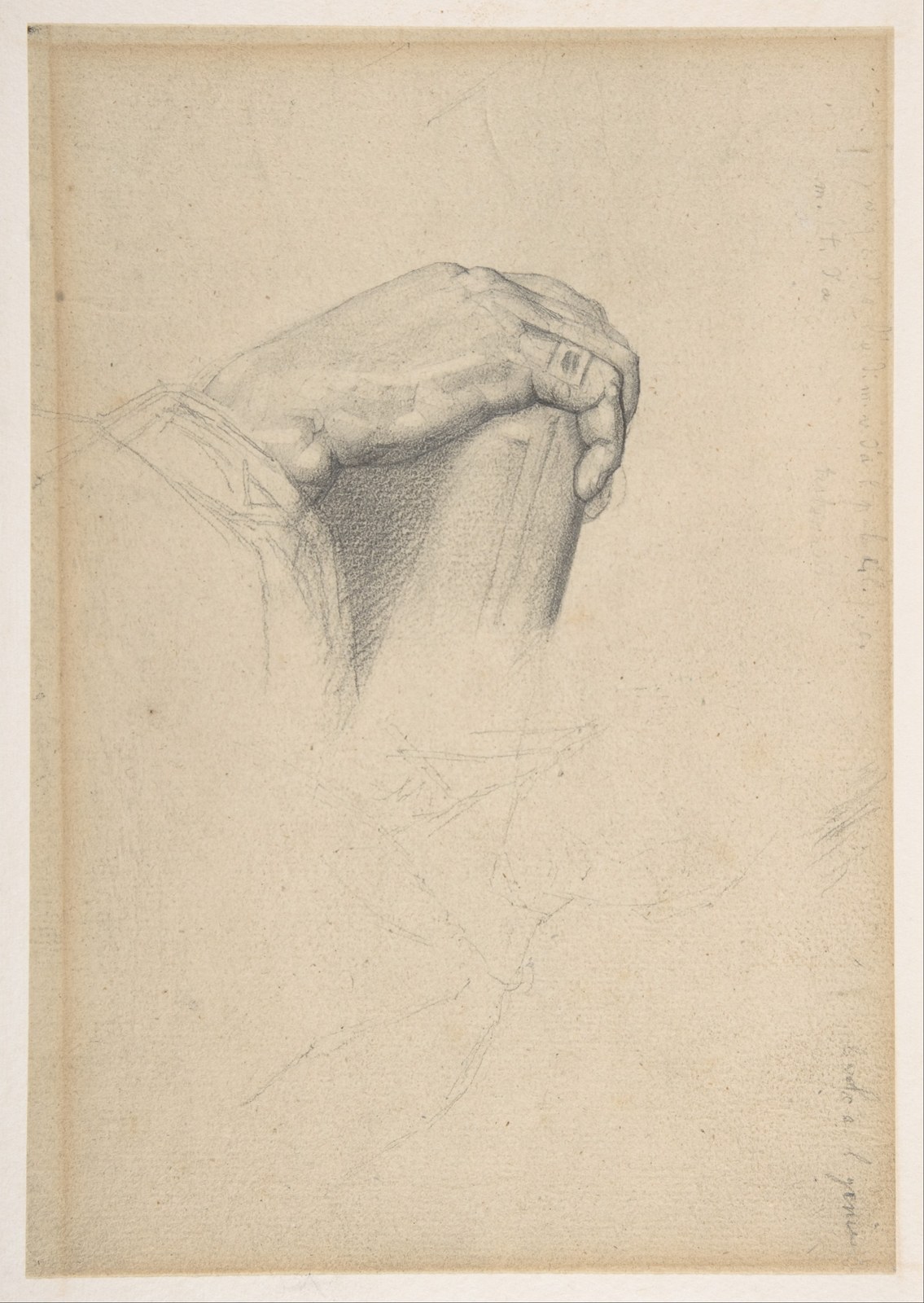 The Hand of Poussin, after Ingres — Georges Seurat