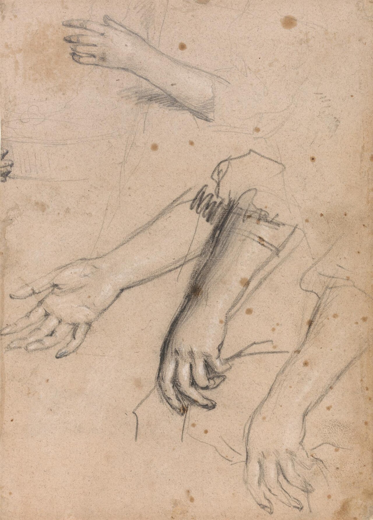 Anonymous - Studies of Hands - B1975.4.1560 - Yale Center for British Art — Unbekannter Künstler