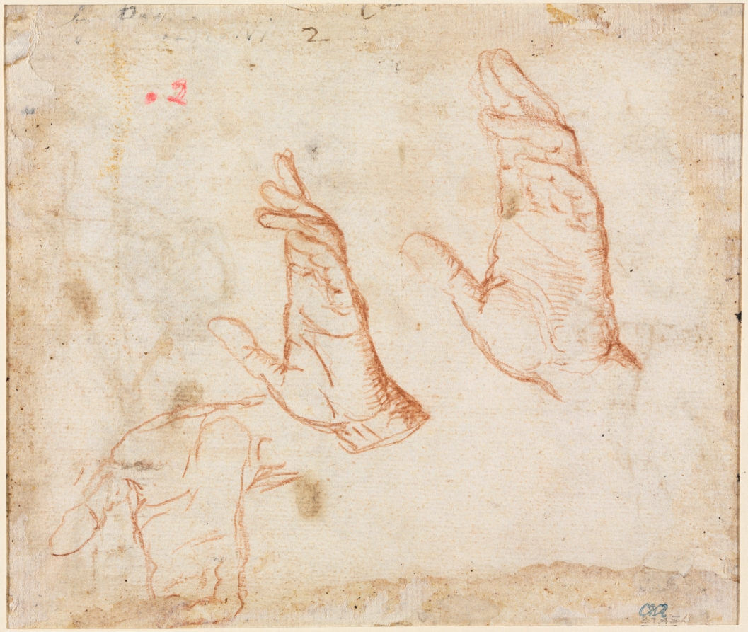 Study of Hands (verso) — Camillo Procaccini