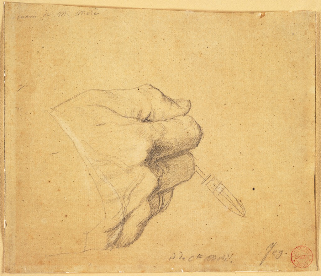 Ingres - Study for the Right Hand of Comte Louis-Mathieu Molé, 1943.851 — Jean-Auguste-Dominique Ingres